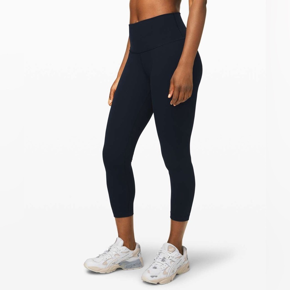 Lululemon Wunder Under Crop Leggings High-Rise Full-On Luxtreme 23" True Navy - Picture 2 of 9